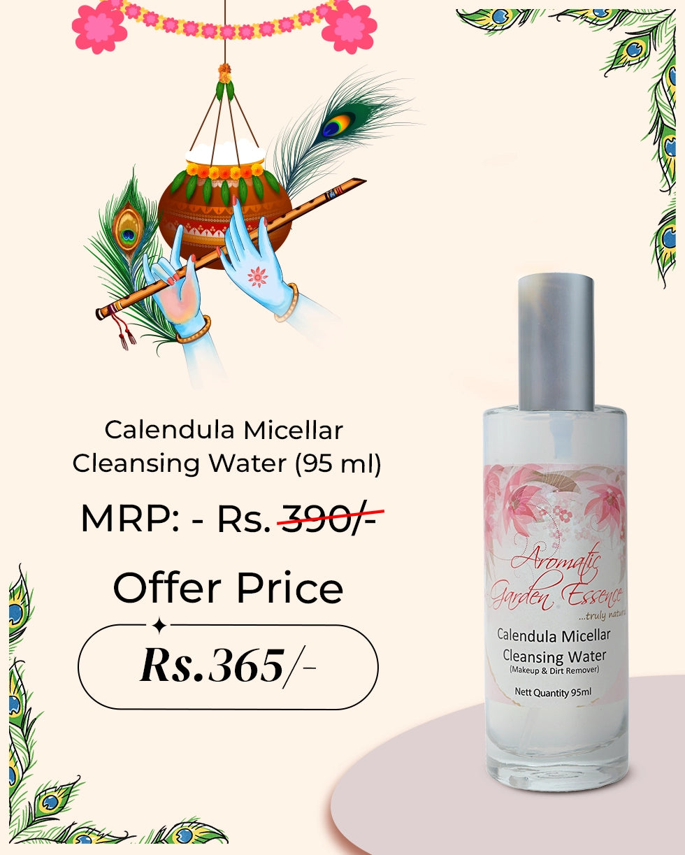 AGE Calendula Micellar Cleansing Water | Ideal for All Skin Types, Makeup & Dirt Remover