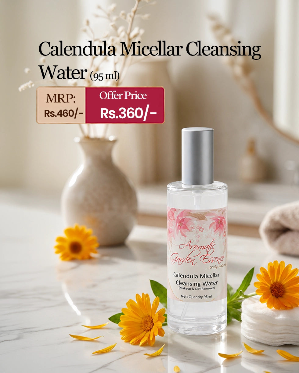 AGE Calendula Micellar Cleansing Water | Ideal for All Skin Types, Makeup & Dirt Remover