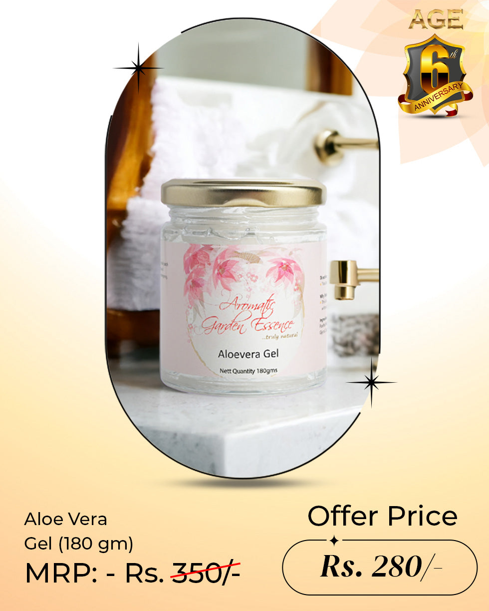 AGE Aloe Vera Gel For Face & Hair | Hydrates & Heals Skin