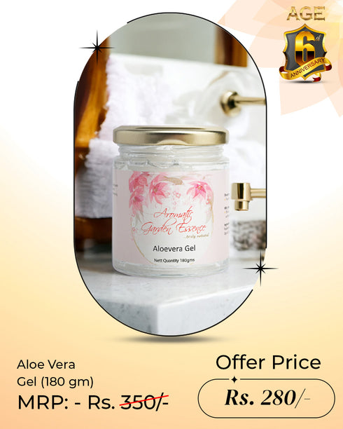 AGE Aloe Vera Gel For Face & Hair | Hydrates & Heals Skin
