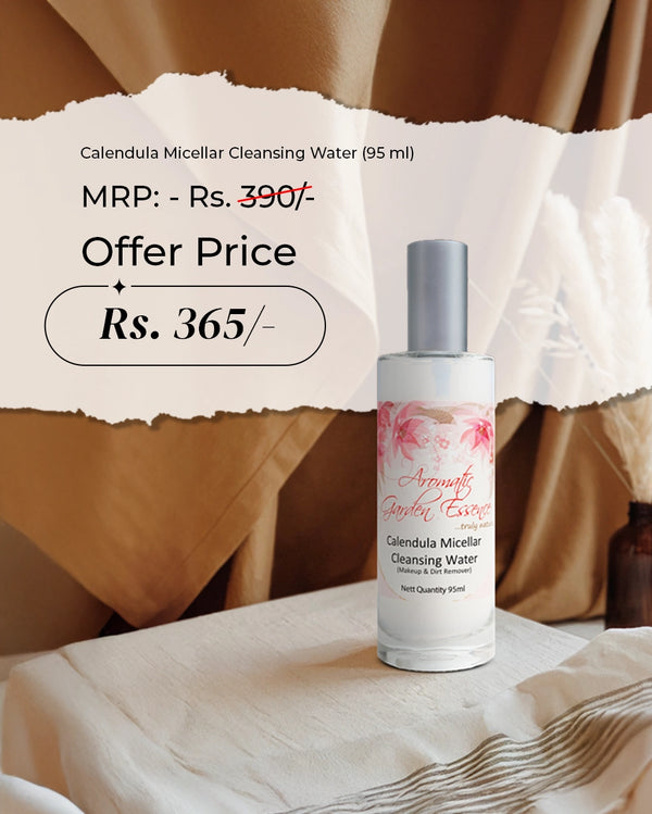 AGE Calendula Micellar Cleansing Water | Ideal for All Skin Types, Makeup & Dirt Remover