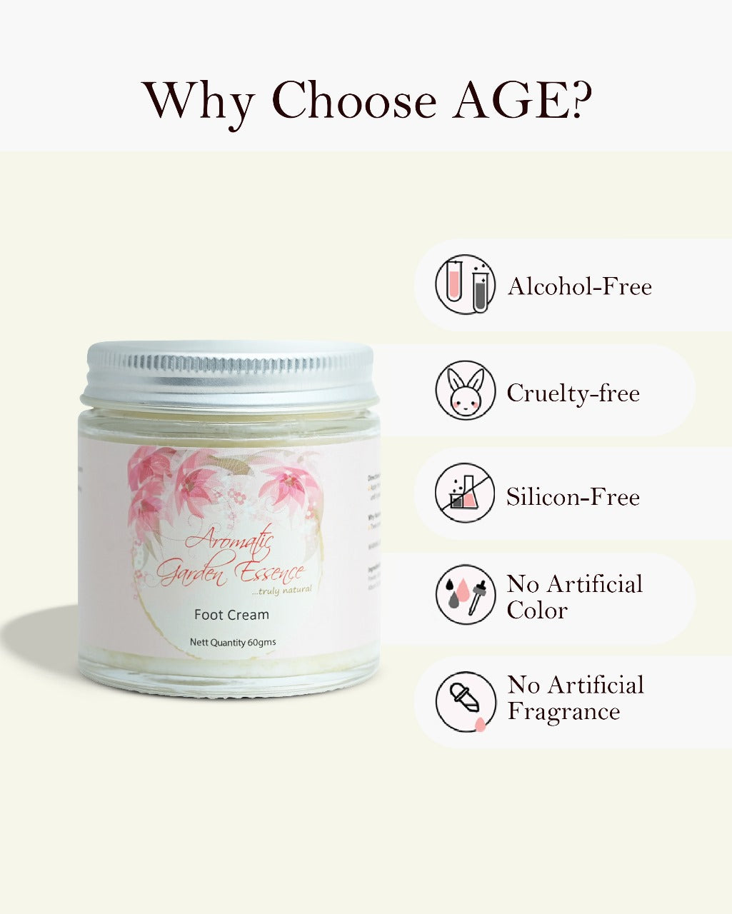 AGE Foot Cream I Moisturises & Heals Cracked | Chapped Heels